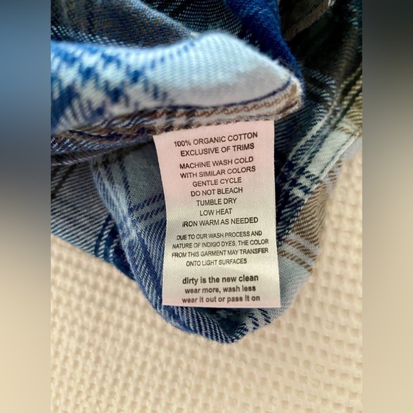 2/49$ Men’s TOAD&CO plaid slim fit buttoned organic cotton flannel shirt size XL - Picture 7 of 9